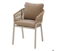 Lot de 2 fauteuils jardin ORIENGO Beige Argile Aluminium, Mailles tressées, Polyester Hespéride