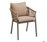 Hespéride Chaise de jardin ORIENGO aluminium mailles tressées miel/praline