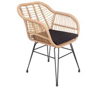 Happy Garden Lot de 2 fauteuils Cinta en rotin synthétique avec Coussins, résistant UV et déperlant