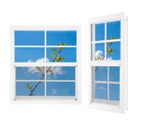 Lot de 2 fenêtres d'abri de jardin de 45,7 x 58,4 cm, fenêtre coulissante | Fenêtre coulissante avec grille d'aération conçue pour poulailler, garage, grange et maison de jeux