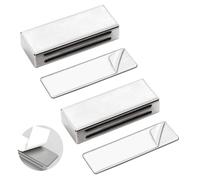 Lot de 2 ferme-portes magnétiques, sans perçage, adhésif 3M, acier inoxydable, pour cuisine et placards .