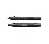 Lot De 2 Feutres Promarker Noir - Winsor Et Newton