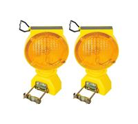 Lot de 2 Feux de Signalisation Solaires Industriels, Étanches et Rechargeables, pour la Construction de Routes et les Situations D'Urgence