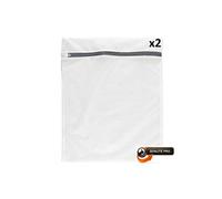 Lot de 2 Filets à Linge (Sac de Lavage) spécialement conçu pour Vos linges sensibles ou de qualité - Taille M - 40 x 50 cm