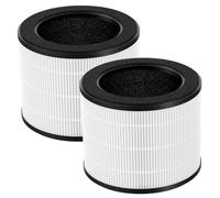 Lot de 2 filtres à air de rechange compatibles avec le purificateur d'air Coway Air-Mega 100, filtre HEPA 3 en 1 H13, filtre de désodorisation avec charbon actif