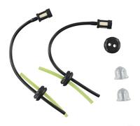 Lot de 2 filtres à carburant avec joint de tuyau pour taille-haie pour débroussailleuse à gazon 18 mm