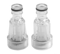 Lot de 2 filtres à eau pour nettoyeur haute pression Karcher K2 - Pour nettoyeur haute pression, 175 PSI max, résistant à la chaleur de 60 °C, pièces de rechange en plastique transparent (2 filtres)