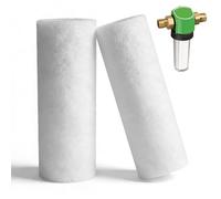 Lot de 2 filtres de rechange, 80 microns, pour eau domestique, compatibles avec les filtres fins Grünbeck Geno FS 1", sans cloche de protection