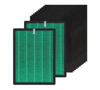 Lot de 2 filtres de rechange Airmega 150 pour purificateur d'air Coway Airmega 150, H13 True HEPA et filtre à charbon actif, 2 filtres verts et 10 filtres à charbon actif, AP-1019C-FP