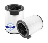 Lot de 2 filtres de rechange FYM860 pour purificateur d'air Philips AMF870 et AMF765, H13 True HEPA, filtre à charbon actif, filtre 3 en 1 (FYM860/30)