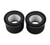 Lot de 2 filtres de rechange pour purificateur d'air - AP001 - Pour cartouche de filtre de style HEPA - Anti-poussière et retrait - En plastique noir