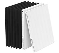 Lot de 2 filtres de rechange pour purificateurs Fellowes AeraMax 290/300/DX95 et HF-300/AP-300PH, compatible avec les pièces # 9287201 et 9324201, 2 filtres et 6 filtres à charbon