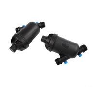 Lot de 2 filtres en Y NPT pour irrigation goutte à goutte avec tamis en acier inoxydable, filtre fin de 130 µm pour tuyau de jardin, agriculture et serre, noir/rouge (2,5 cm)