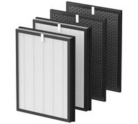 Lot de 2 filtres HEPA + 2 filtres à charbon AP-B102 compatibles avec les purificateurs d'air Alexapure Breeze AP-B102 et 3049, remplace la pièce # AP-B103 (filtre HEPA) et #AP-B104 (filtre à charbon)