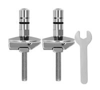 Lot de 2 fixations pour abattant de WC M6 x 71,5 mm, support en acier | 2 kits de fixation - Acier inoxydable 304 - Montage facile - Compatible avec les sièges de WC HARO et LUVETT