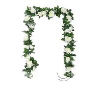 Lot de 2 Fleur Artificielle Rose Vine Garland, Suspendre Rose Vigne Fleur Guirlande Lierre Artificiel pour la Maison- 2 x 2.3 M