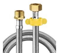 Lot de 2 flexibles de douche en acier inoxydable avec raccords G12 conçus pour un débit d'eau constant et une performance à long terme dans les salles de bains résidentielles (60 cm)