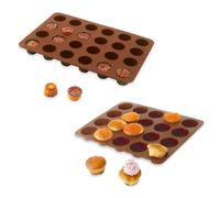 Lot de 2 Flexi'Plaques en silicone - 20 mini-muffins et 24 mini-canelés Mathon