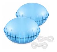 Lot de 2 flotteur hivernage piscine hors sol, Coussin d'air avec cordes | Couverture de Ballon, 1,2 x 1,2 m Housse de ballon d'hivernage rond gonflable, Accessoires d'hivernage pour fermeture