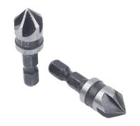 Lot de 2 forets coniques à tige hexagonale 1/4 de 12 mm pour bois (12 mm)