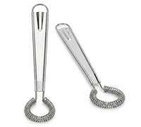 Lot de 2 Fouet Cuisine Acier Inoxydable, pour Mélanger, Fouetter et Sauce | Petit Batteur Manuel Inox pour Mélanger, Ustensile de Cuisine Polyvalent, Argent