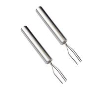 Lot de 2 Fourchettes à Pommes de Terre en Acier Inoxydable - Fourchette BBQ, Fourchette à Maïs, Support Légumes, Réutilisable, Lavable au Lave-Vaisselle