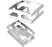 Lot de 2 fraises de fente de sortie de cloison sèche, carrées et rectangulaires, coupe rapide pour des ouvertures rapides et précises, structure double couche, compatible avec plusieurs outils, pour