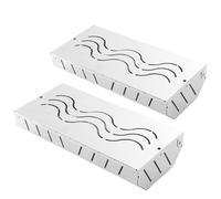 Lot de 2 fumoirs robustes pour barbecue - Accessoires de barbecue, étui à granulés avec couvercle à charnière pour la maison, le jardin, l'extérieur
