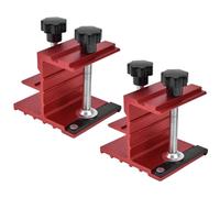 Lot de 2 gabarits de trou de poche en alliage d'aluminium avec finition anodisée, tige de serrage rotative pour le travail du bois, structure à double boulon pour une mesure précise, large application
