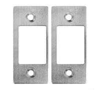 Lot de 2 gâches à pêne dormant en acier inoxydable pour cadres de porte à grands trous, bord étroit pour problèmes de fiançailles (argenté)