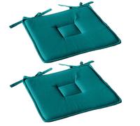 Lot de 2 galettes de chaise en coton PANAMA - Bleu
