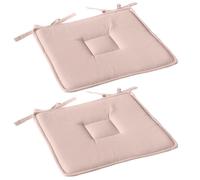 Lot de 2 galettes de chaise en coton PANAMA - Rose