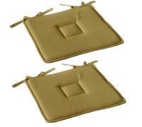 Lot de 2 galettes de chaise en coton PANAMA - Vert