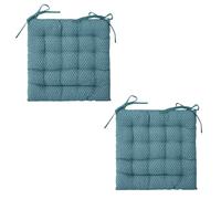 Lot de 2 Galettes de chaise Otto - 38 x 38 cm. - Bleu