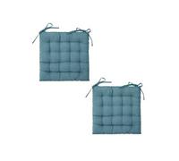 Lot de 2 Galettes de chaise Otto - 38 x 38 cm. - Bleu