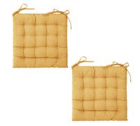 Lot de 2 Galettes de chaise Otto - 38 x 38 cm. - Jaune