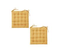 Lot de 2 Galettes de chaise Otto - 38 x 38 cm. - Jaune
