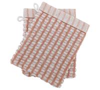 Lot de 2 gants de toilette 16x21 cm pur coton collection GLOW marron