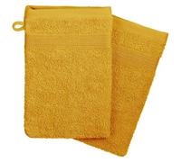 Lot de 2 Gants de Toilette Confort 15x21cm Ocre