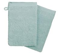 Lot de 2 Gants de Toilette - Coton 450 GR/m² - Bleu Givre 15x21 cm - Atmosphera créateur d'intérieur