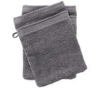 Lot de 2 gants de toilette coton 550 g/m2 NAÏA gris Ardoise