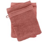Lot de 2 gants de toilette coton 550 g/m2 NAÏA rose Pêche