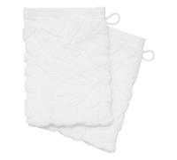 Lot de 2 Gants de Toilette Tencel 15x21cm Blanc