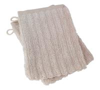 Lot de 2 gants de toilette uni 100% coton 16x21 cm SPECTRE beige