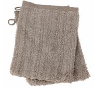 Lot de 2 gants de toilette uni 100% coton 16x21 cm SPECTRE marron