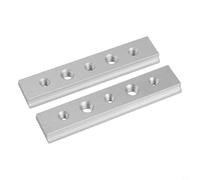 Lot de 2 glissières en T en alliage d'aluminium, 100 à 450 mm, pour barre de scie à onglet, rail de guidage en T, pour établi de travail du bois, table de fraisage, projets de bricolage (100 mm)