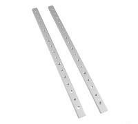 Lot de 2 glissières en T en alliage d'aluminium, 100 à 450 mm, pour barre de scie à onglet, rail de guidage en T, pour établi de travail du bois, table de fraisage, projets de bricolage (450 mm)