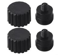 Lot de 2 gobelets à huile pour Jandy 2133 : pour gobelets à graisse en plastique durable pour valves 2 voies et 3 voies - Noir 12 x 12 x 2 cm