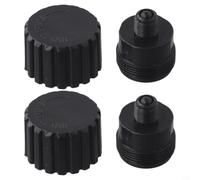 Lot de 2 gobelets à huile pour valve Jandy 2133 : kit de graisse en plastique robuste pour vannes de piscine à 2 voies et 3 voies - Partie de prévention et d'entretien des fuites Noir 12 x 12 x 2 cm