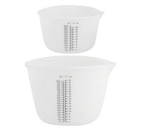 Lot de 2 gobelets doseurs en silicone 1000 ml/600 ml pour poudre de coulée, gobelet mélangeur en résine époxy, gobelet doseur en silicone pour résine époxy, bricolage, laboratoire